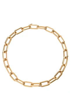 Link Choker Necklace in 18K Yellow Gold (Small Links)