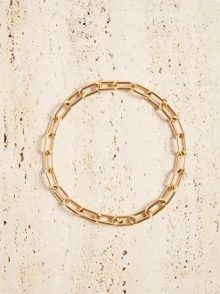 Link Choker Necklace in 18K Yellow Gold (Small Links)