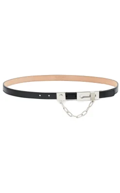 Lock Belt in Black Leather