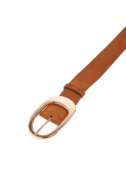 Lozewce Belt in Cognac Suede