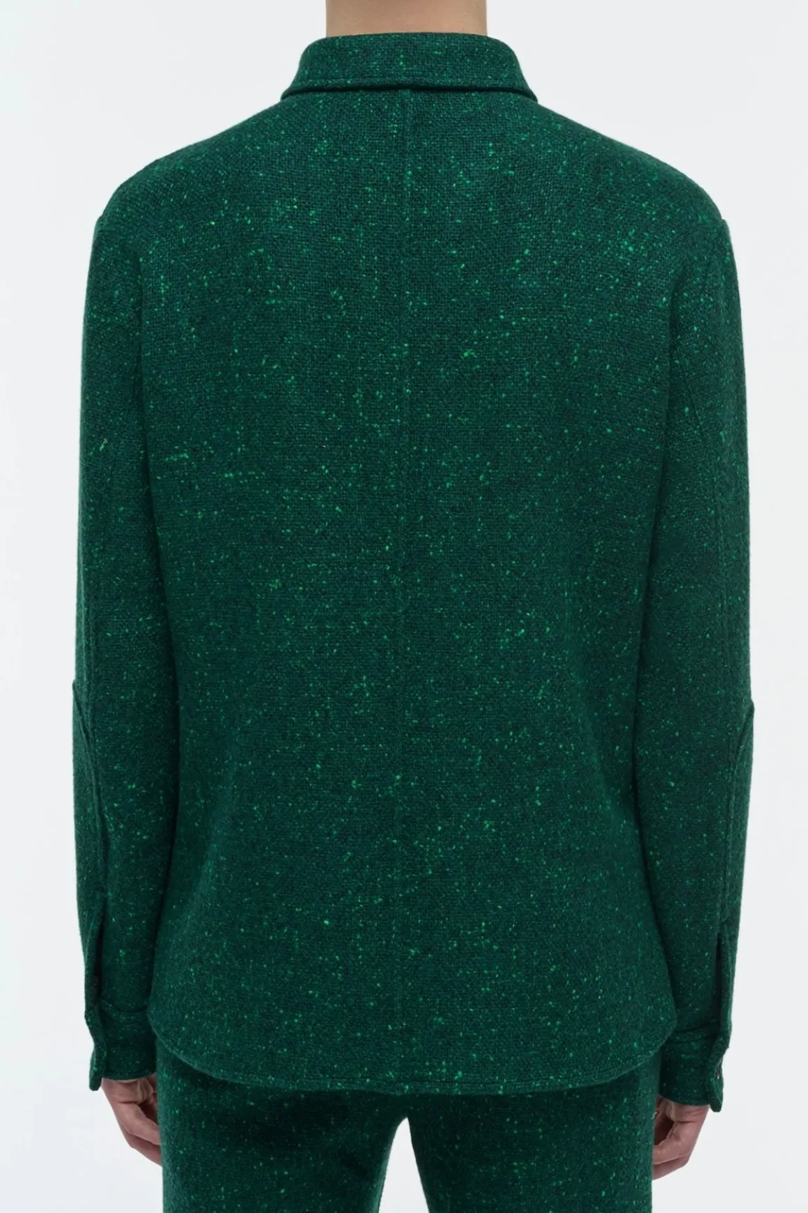 Lucas Overshirt in English Green Speckled Cashmere