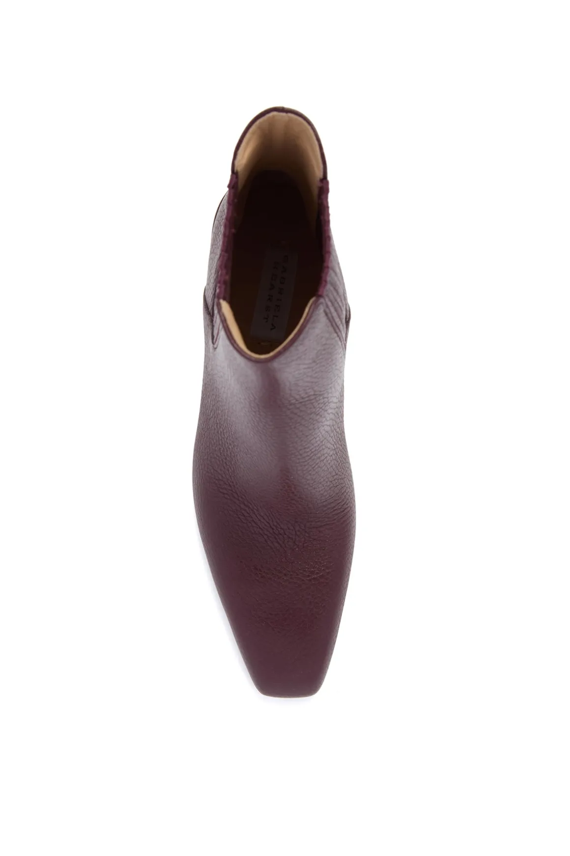 Luke High Heel Ankle Boot in Bordeaux Textured Leather