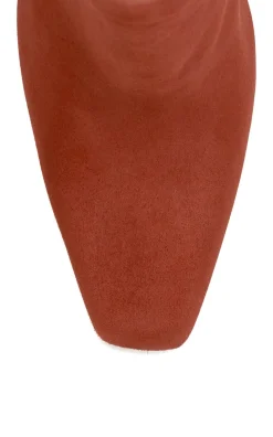 Luke High Heel Ankle Boot in Burnt Sienna Suede