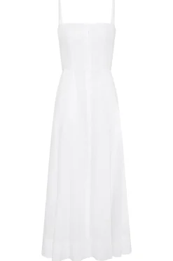Magritte Dress in White Aloe Linen