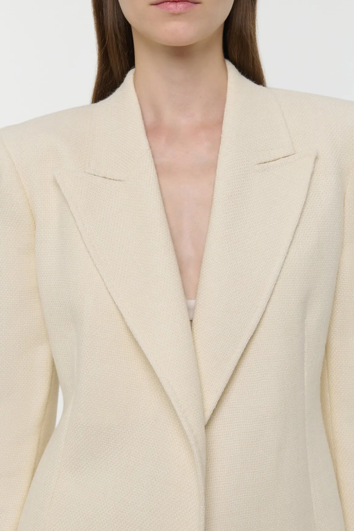 Mairi Blazer in Ivory Alpaca Wool