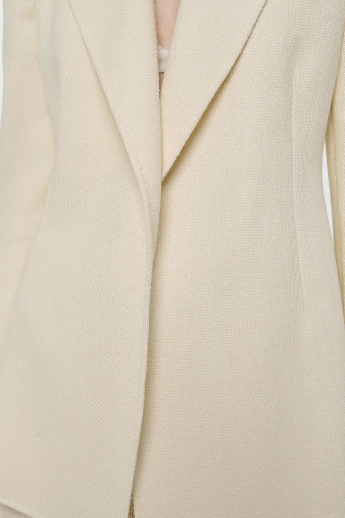 Mairi Blazer in Ivory Alpaca Wool
