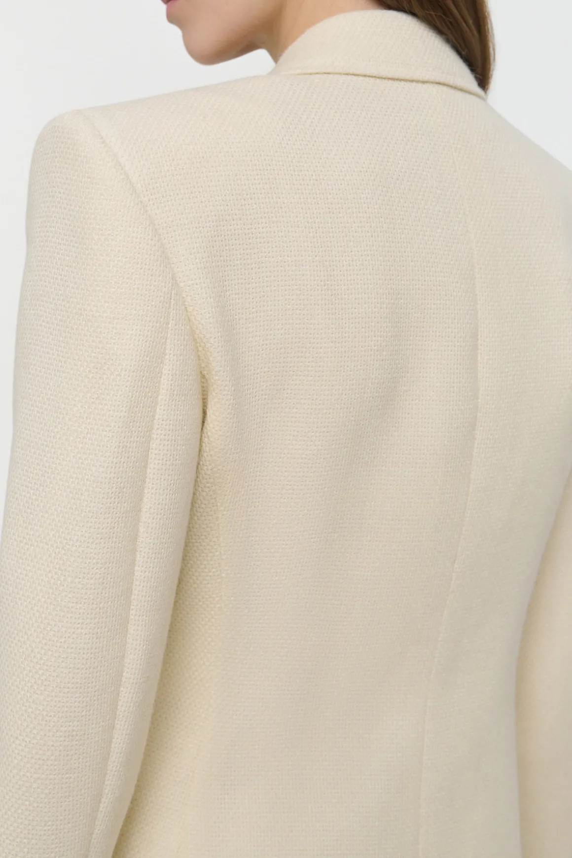 Mairi Blazer in Ivory Alpaca Wool