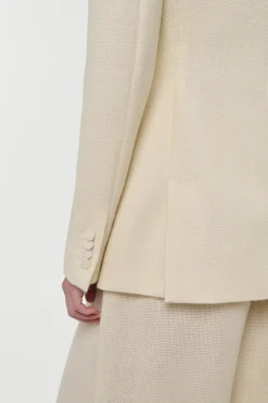 Mairi Blazer in Ivory Alpaca Wool