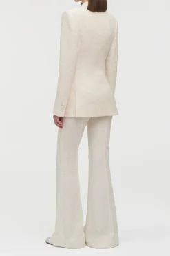 Mairi Blazer in Ivory Silk Boucle