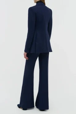 Mairi Blazer in Navy Wool Cashmere Flannel