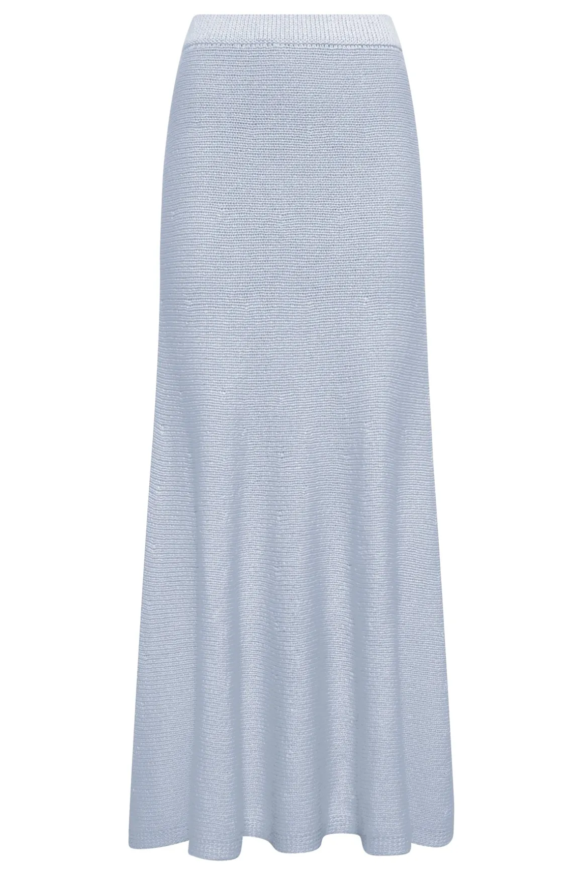 Manni Knit Maxi Skirt in Light Blue Cashmere