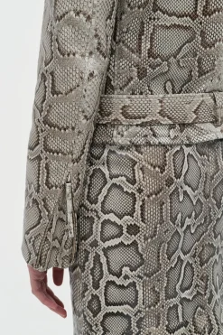 Manuela Midi Skirt in Greyscale Inversa™ Snakeskin