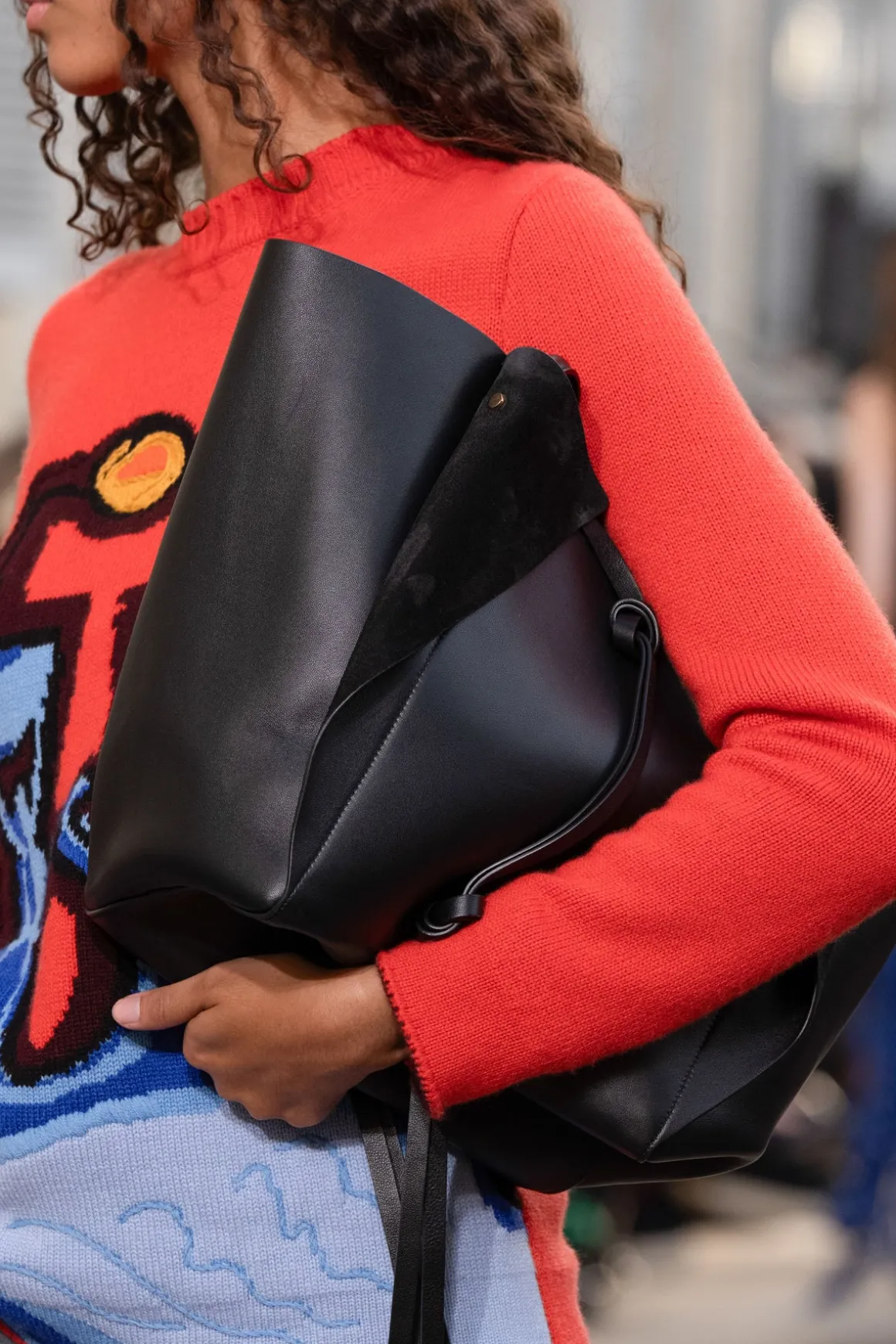 Marija Tote Bag in Black Nappa Leather