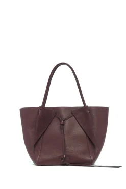 Marija Tote Bag in Bordeaux Textured Leather