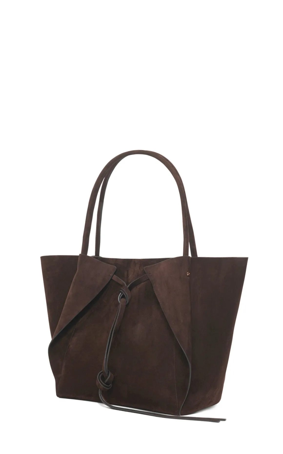 Marija Tote Bag in Chocolate Suede