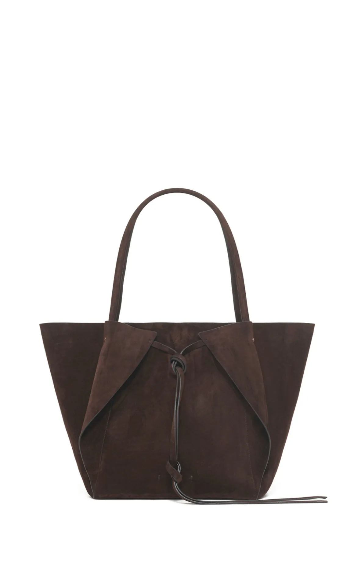 Marija Tote Bag in Chocolate Suede