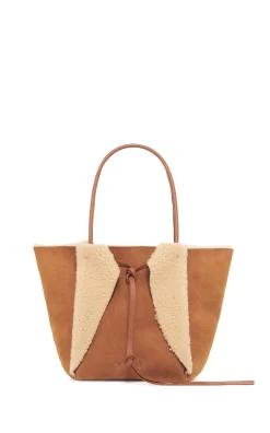 Marija Tote Bag in Cognac Shearling