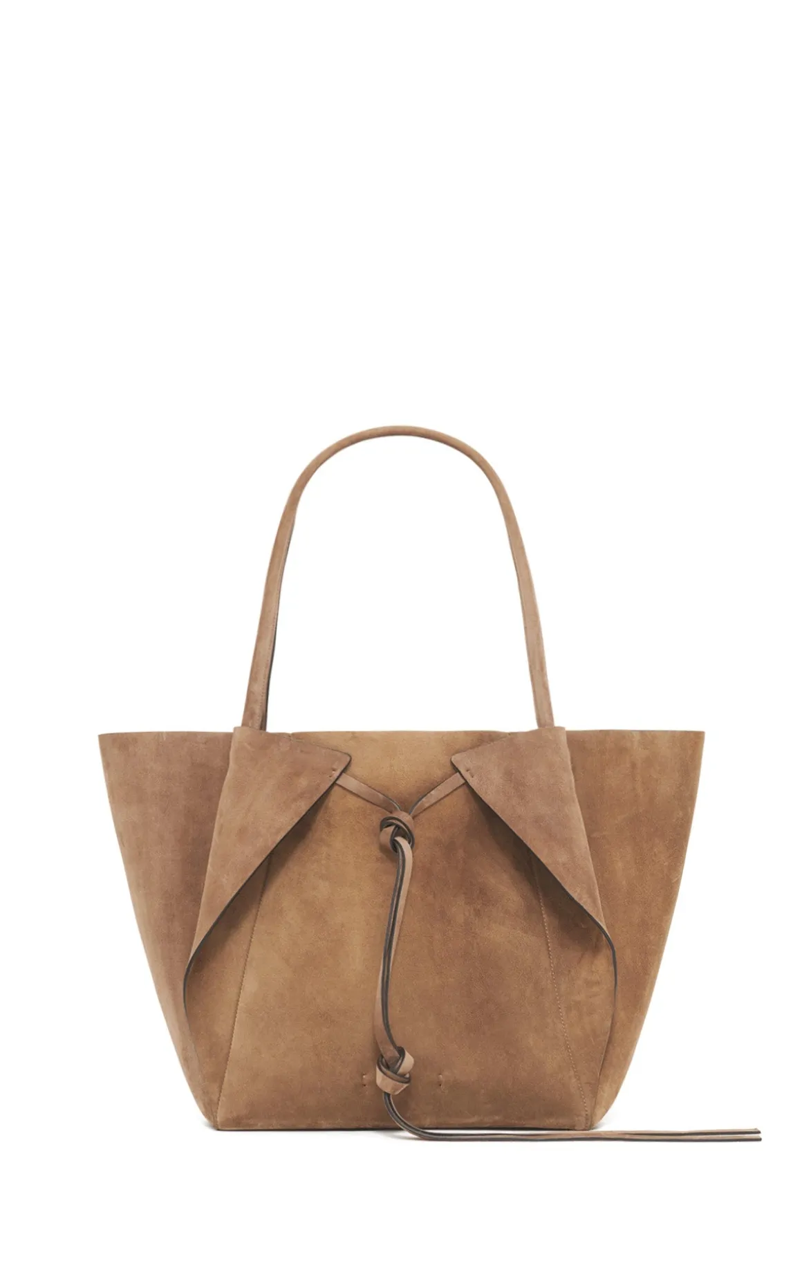 Marija Tote Bag in Dark Sand Suede