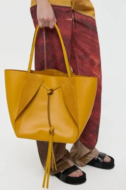 Marija Tote Bag in Golden Birch Nappa Leather