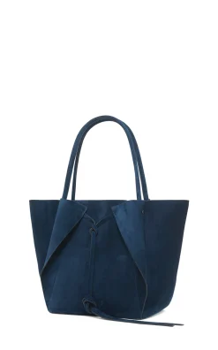Marija Tote Bag in Navy Suede