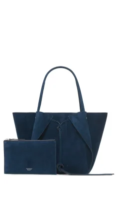 Marija Tote Bag in Navy Suede