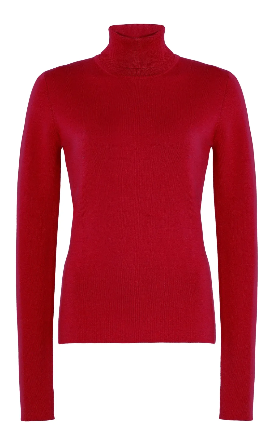 May Knit Turtleneck in Scarlet Red Merino Wool Cashmere
