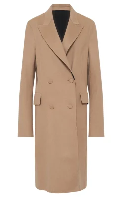 Mcaffrey Coat in Camel & Black Double-face Cashmere