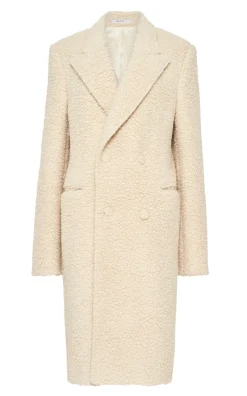 Mcaffrey Coat in Ivory Cashmere Silk
