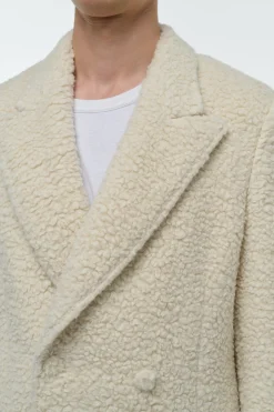 Mcaffrey Coat in Ivory Cashmere Silk