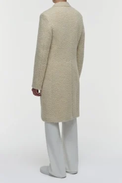 Mcaffrey Coat in Ivory Cashmere Silk