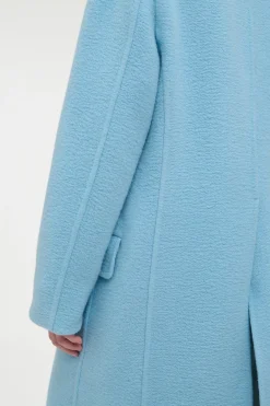 Mcaffrey Coat in Light Blue Cashmere Felt