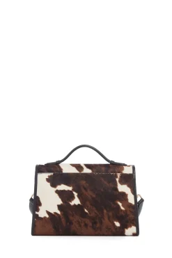 Medium Leonora Flap Bag in Ivory Cognac Multi Pony Hair