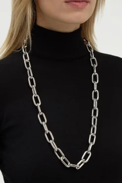 Medium Link Necklace in 18K White Gold (Classic Links)