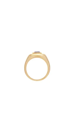 Medium Ring in 18K Yellow Gold & Amethyst Stone