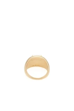 Medium Ring in 18K Yellow Gold & Malachite Stone
