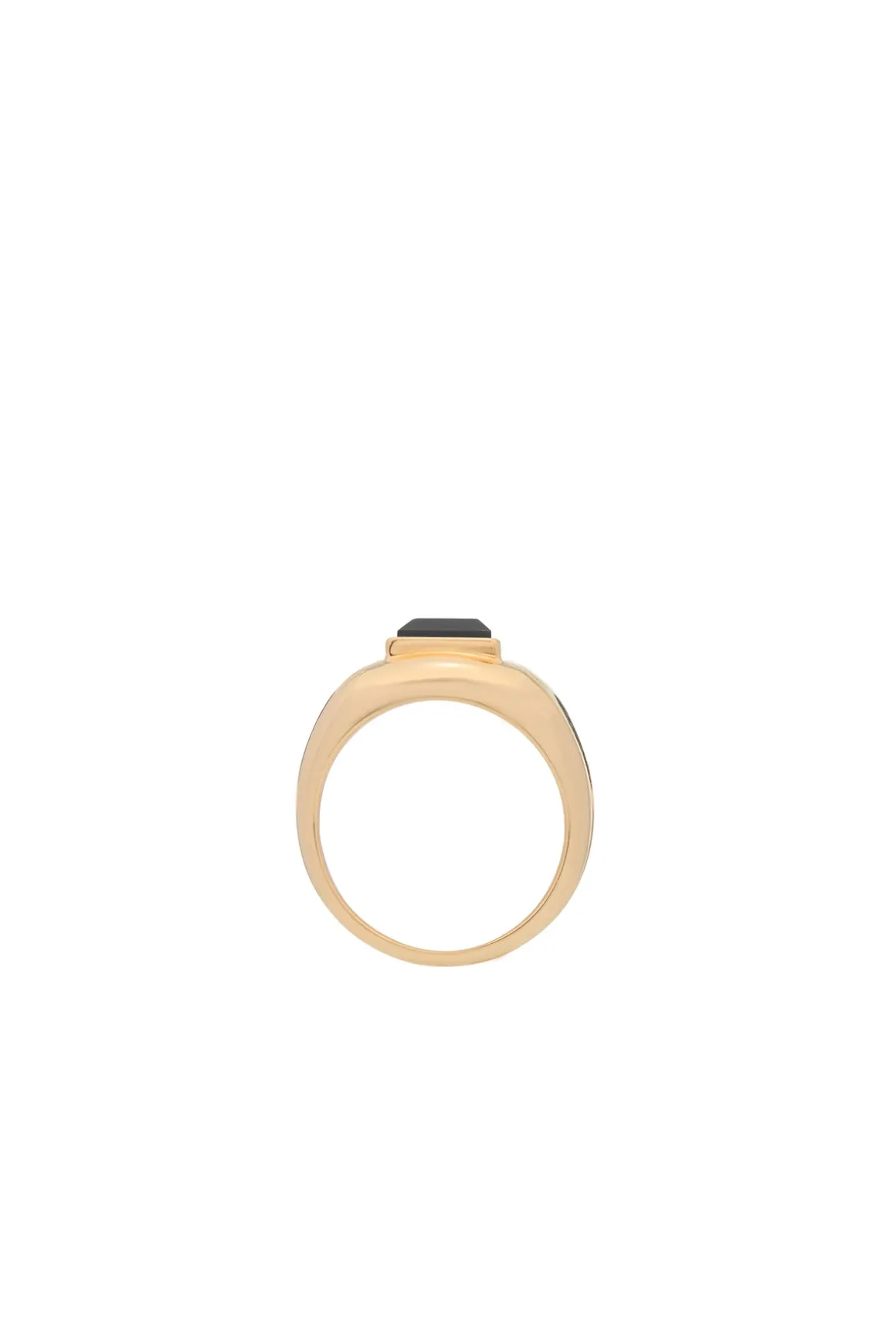 Medium Ring in 18K Yellow Gold & Onyx