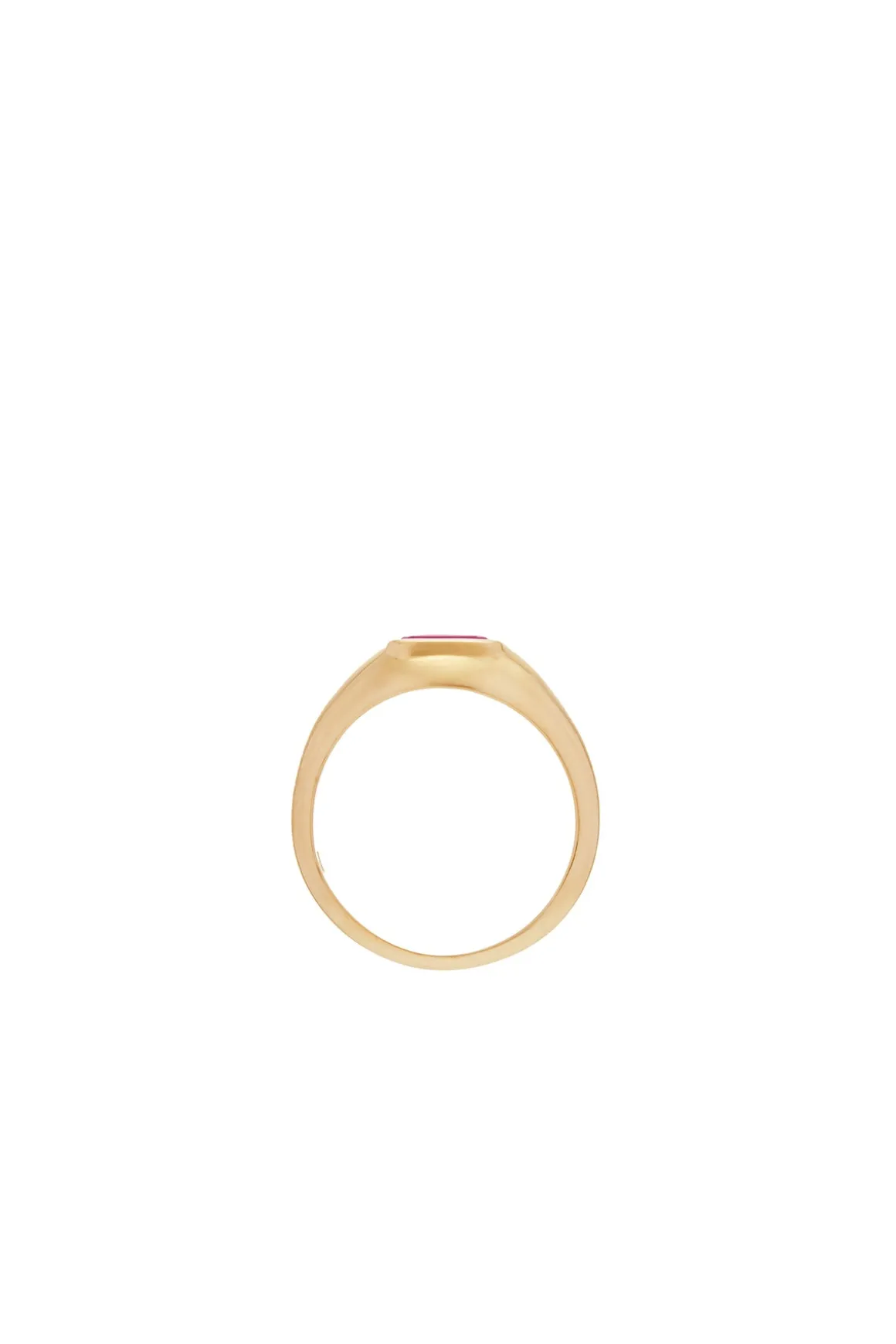 Medium Ring in 18K Yellow Gold & Tourmaline Stone