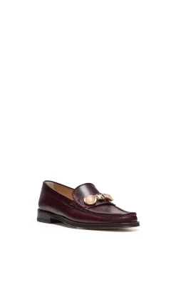 Melchora Stone Loafer in Bordeaux Leather