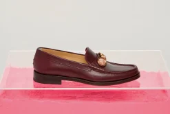 Melchora Stone Loafer in Bordeaux Leather