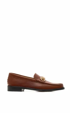 Melchora Stone Loafer in Cognac Leather