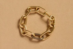 Micro Pave Link Bracelet in 18K Yellow Gold & Black Diamonds (Classic Links)