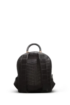 Mini Billie Backpack in Black Crocodile Leather