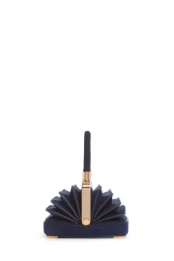 Mini Diana Bag in Navy Suede
