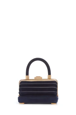 Mini Diana Bag in Navy Suede