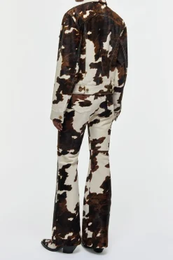 Miran Jacket in Ivory Cognac Multi Pony Hair