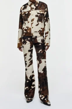 Miran Jacket in Ivory Cognac Multi Pony Hair