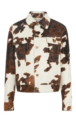 Miran Jacket in Ivory Cognac Multi Pony Hair