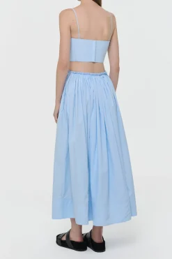 Nadir Top in Light Blue Sea Island Cotton
