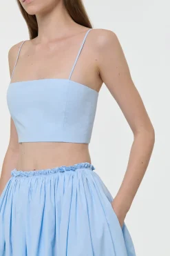 Nadir Top in Light Blue Sea Island Cotton