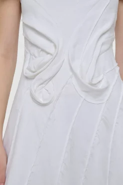Navi Puff Sleeve Maxi Dress in Ivory Aloe Linen